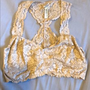 Free people lace racer back bralette